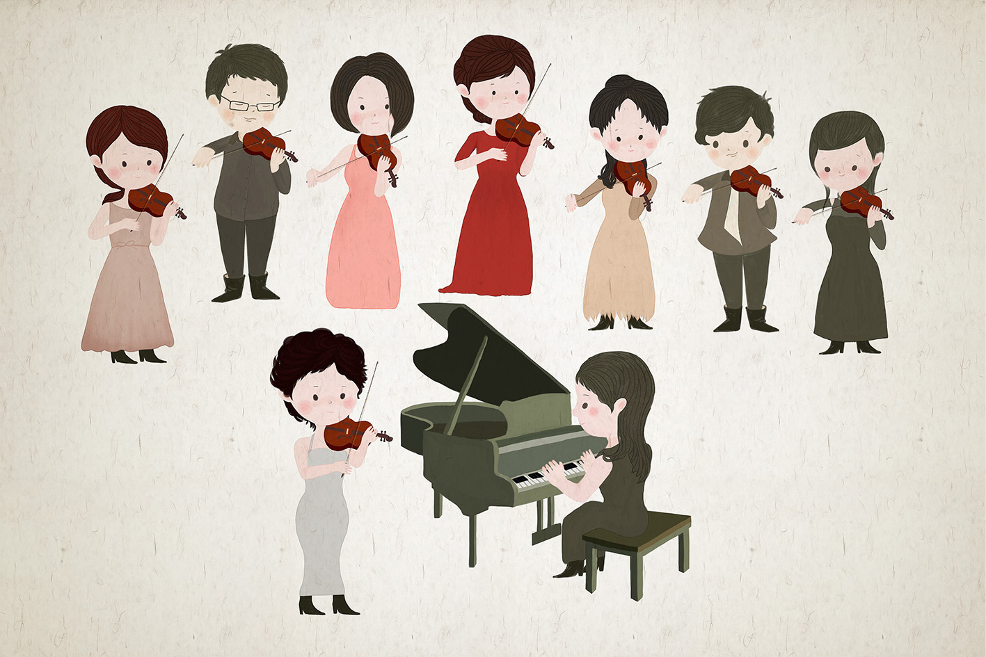 小提琴音乐会|插画|其他插画|简熙jane - 原创作品 - 站酷 (zcool)