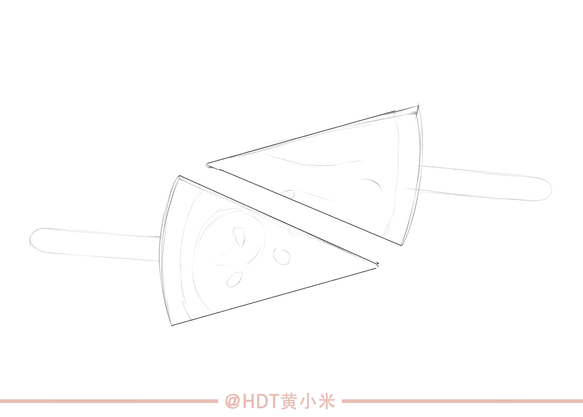 一组噪点写实风格水果插画