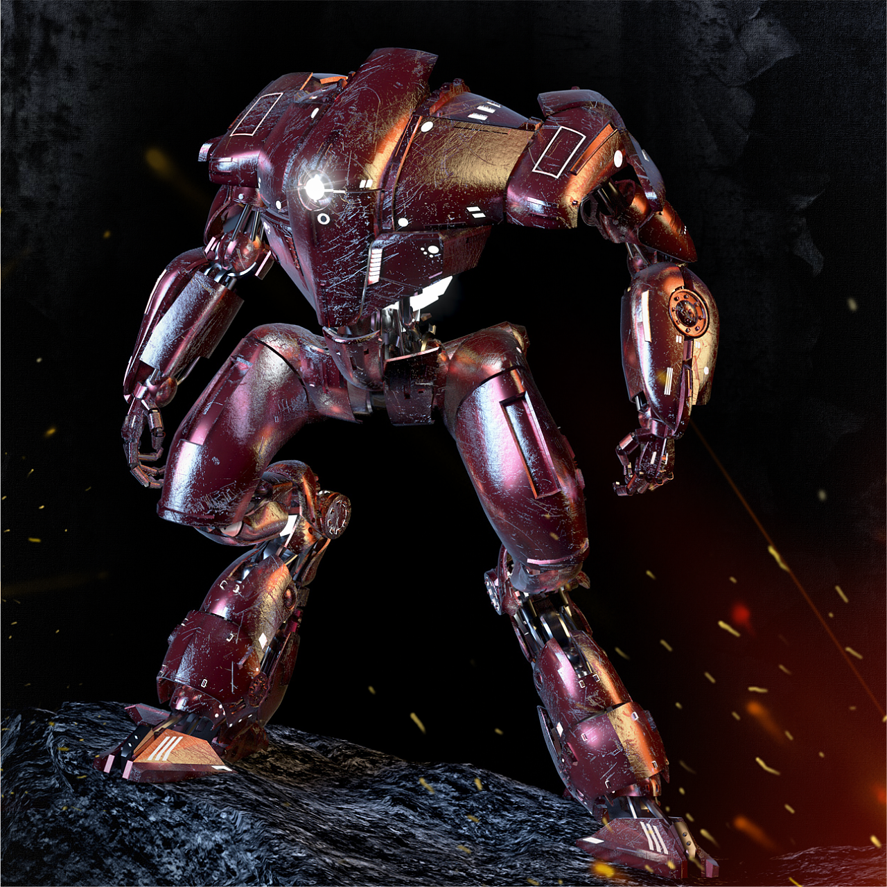 机械战甲渲染练习