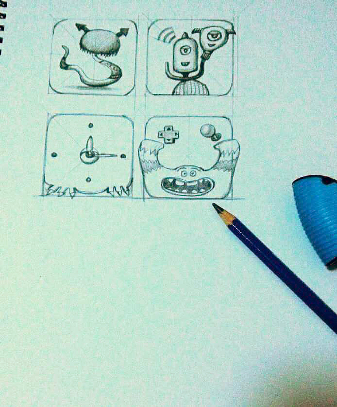 怪兽大学图标画稿