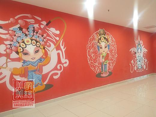 太原墙绘彩绘文化墙彩绘通道美化