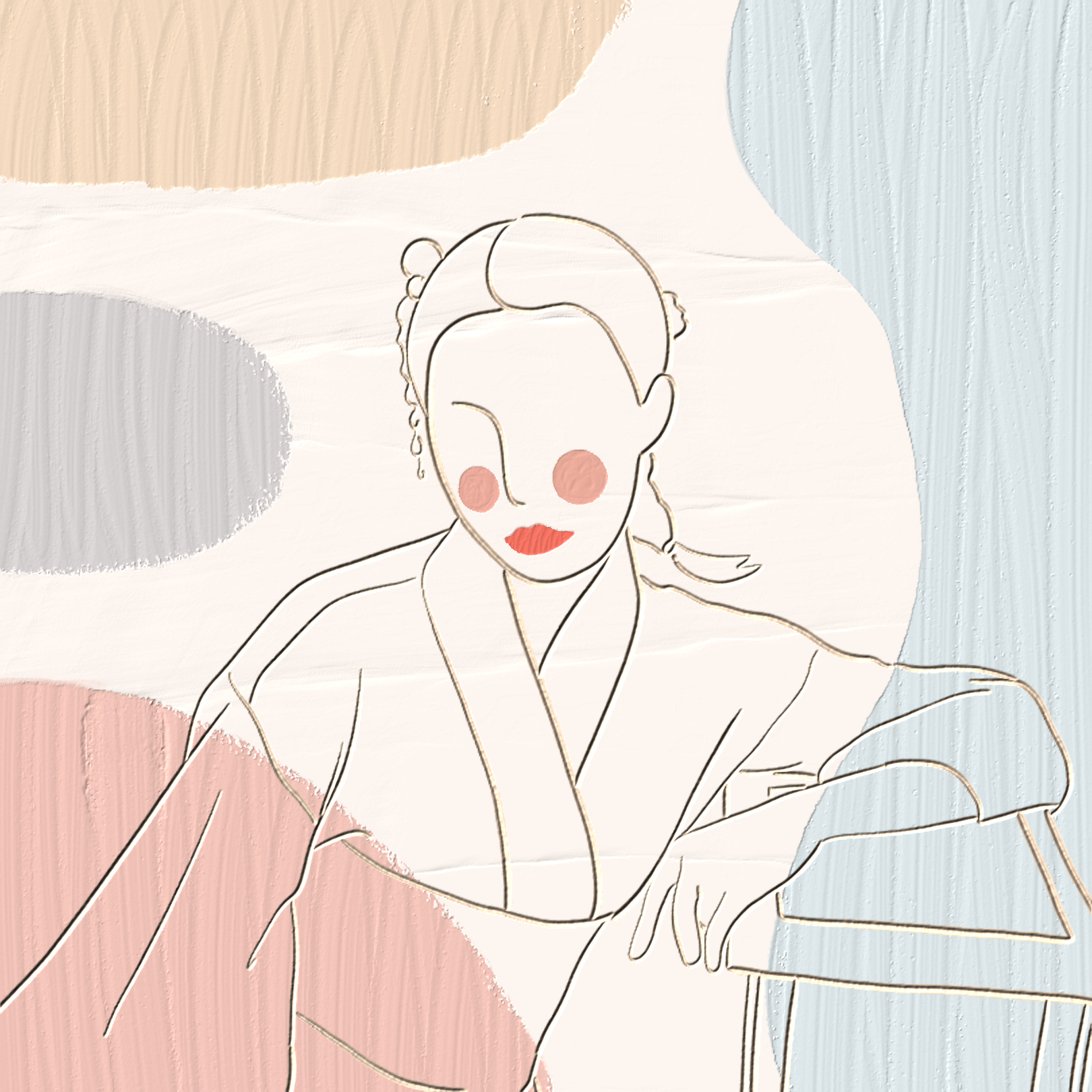 毕加索手绘头像