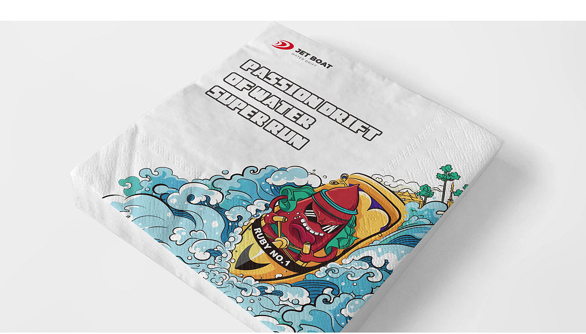 《JET BOAT喷射快艇》LOGO及饮品店IP部分