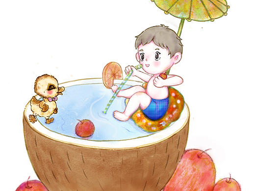 椰子里的男孩（个人主页-ZNzAxODQ3MTI=） - 商业插画 - 站酷设计师芷黛原创素材 - 站酷ZCOOL