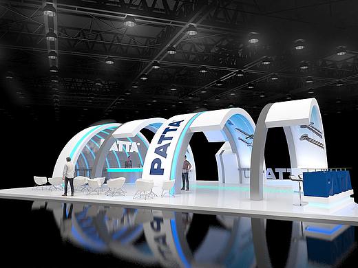展会展厅展示展览会展设计3D效果图