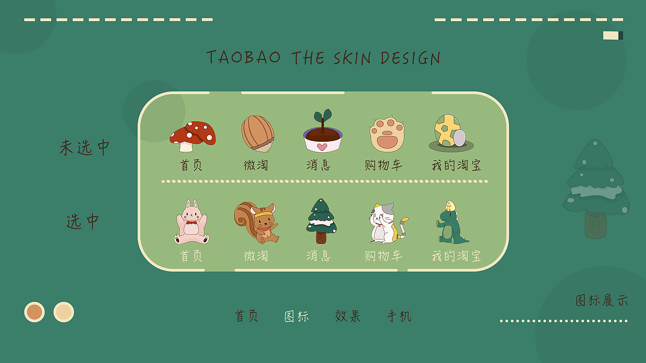 森林家族（图ZMjYzNDgzNzU2） - 主题/皮肤 - 站酷设计师薇尔莉特莉安原创素材 - 站酷ZCOOL