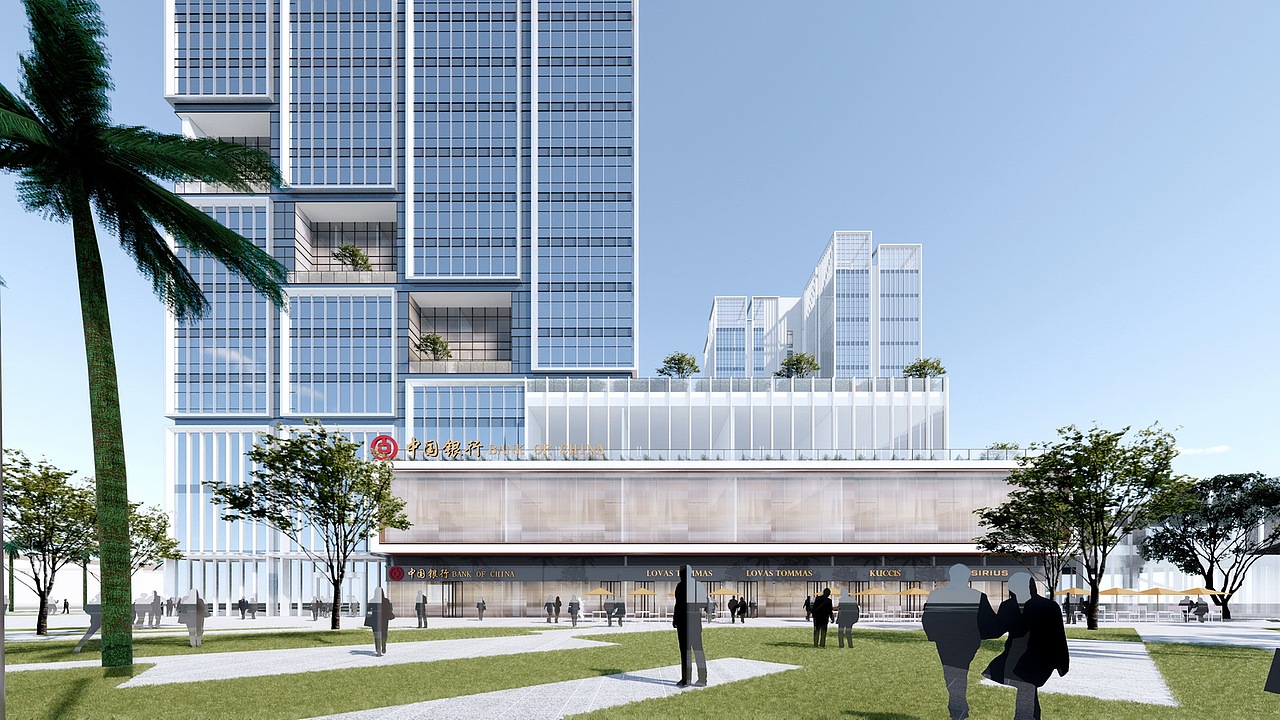 保利洋浦国际贸易中心SU模型下载