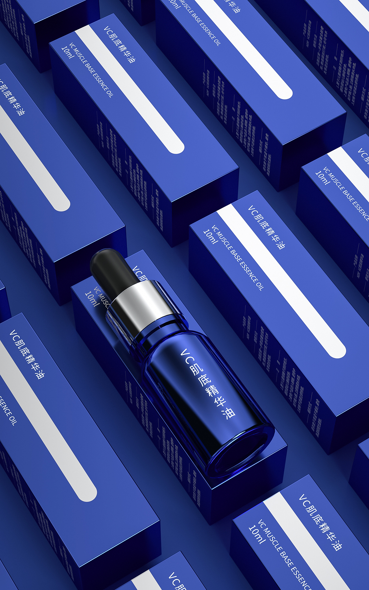 C4D建模 精华液,面霜,眼霜场景图