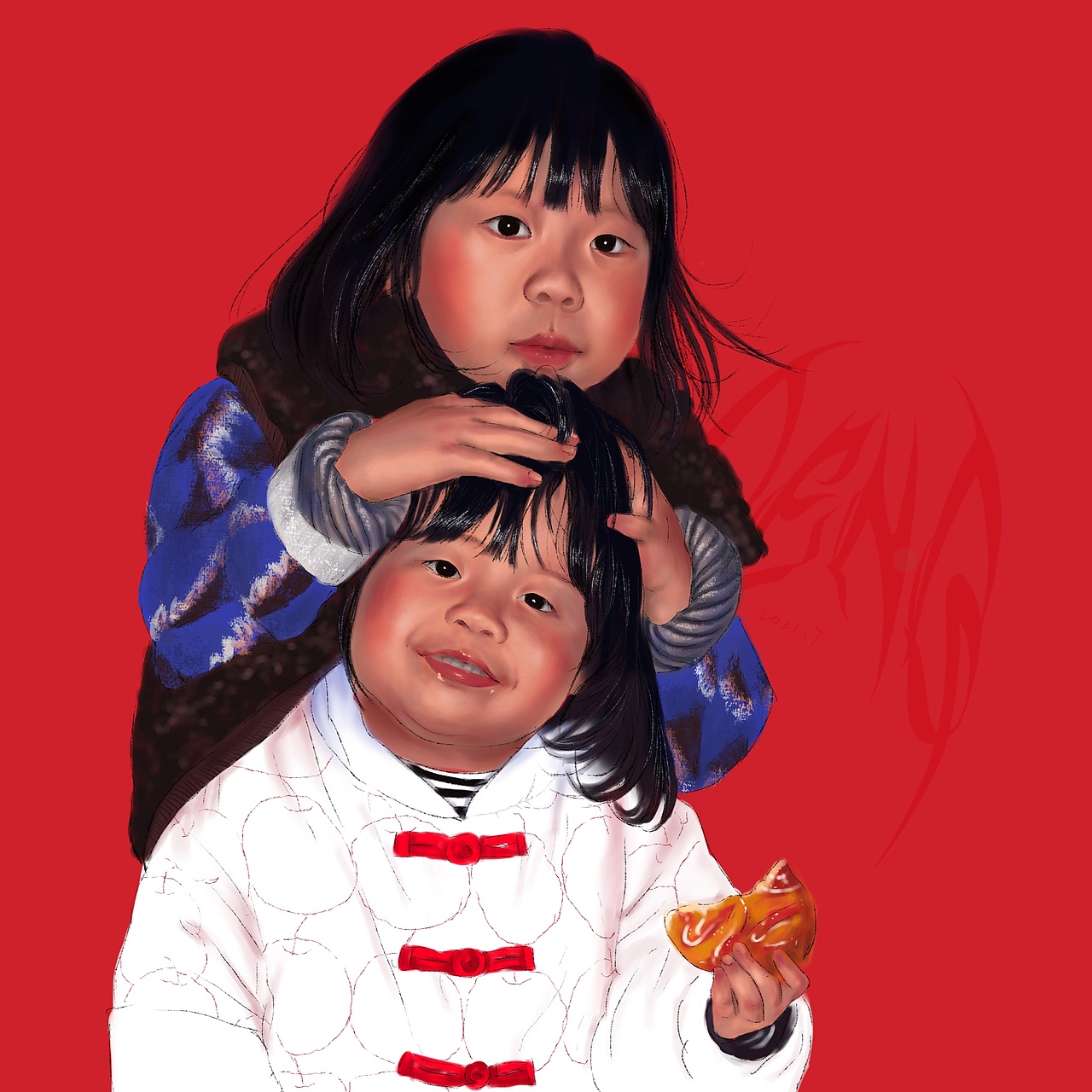 《童年》系列（图ZMjYzOTM5NDY4） - 艺术插画 - 站酷设计师邓司原创素材 - 站酷ZCOOL