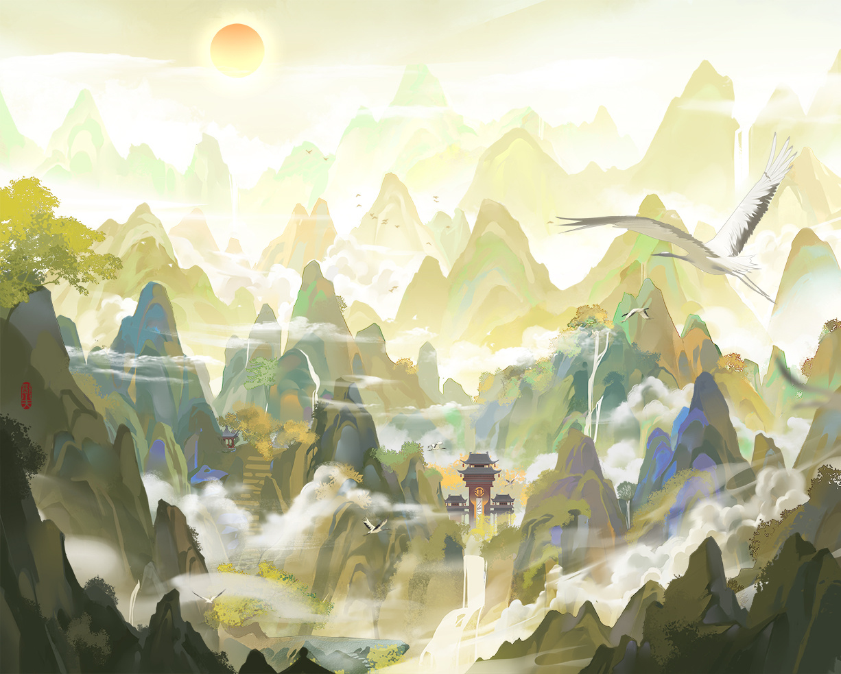 群山|插画|商业插画|郭小天__ - 原创作品 - 站酷 (zcool)