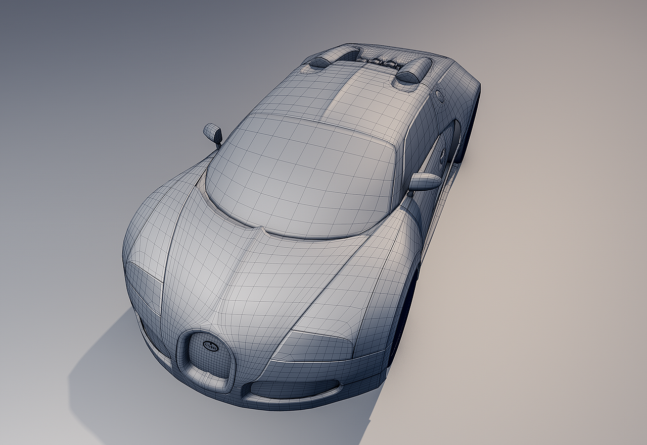 布加迪威龙bugattiveyron建模渲染