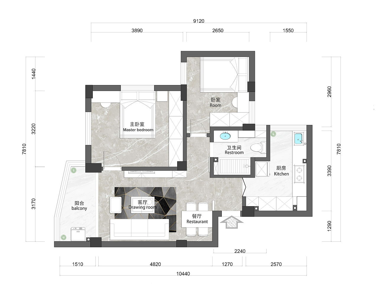 室内手绘效果图表现步骤示范|空间|家装设计|一叶手绘 - 原创作品 - 站酷 (ZCOOL)