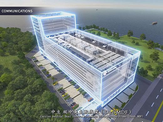 香港中国联通数据中心建筑动画