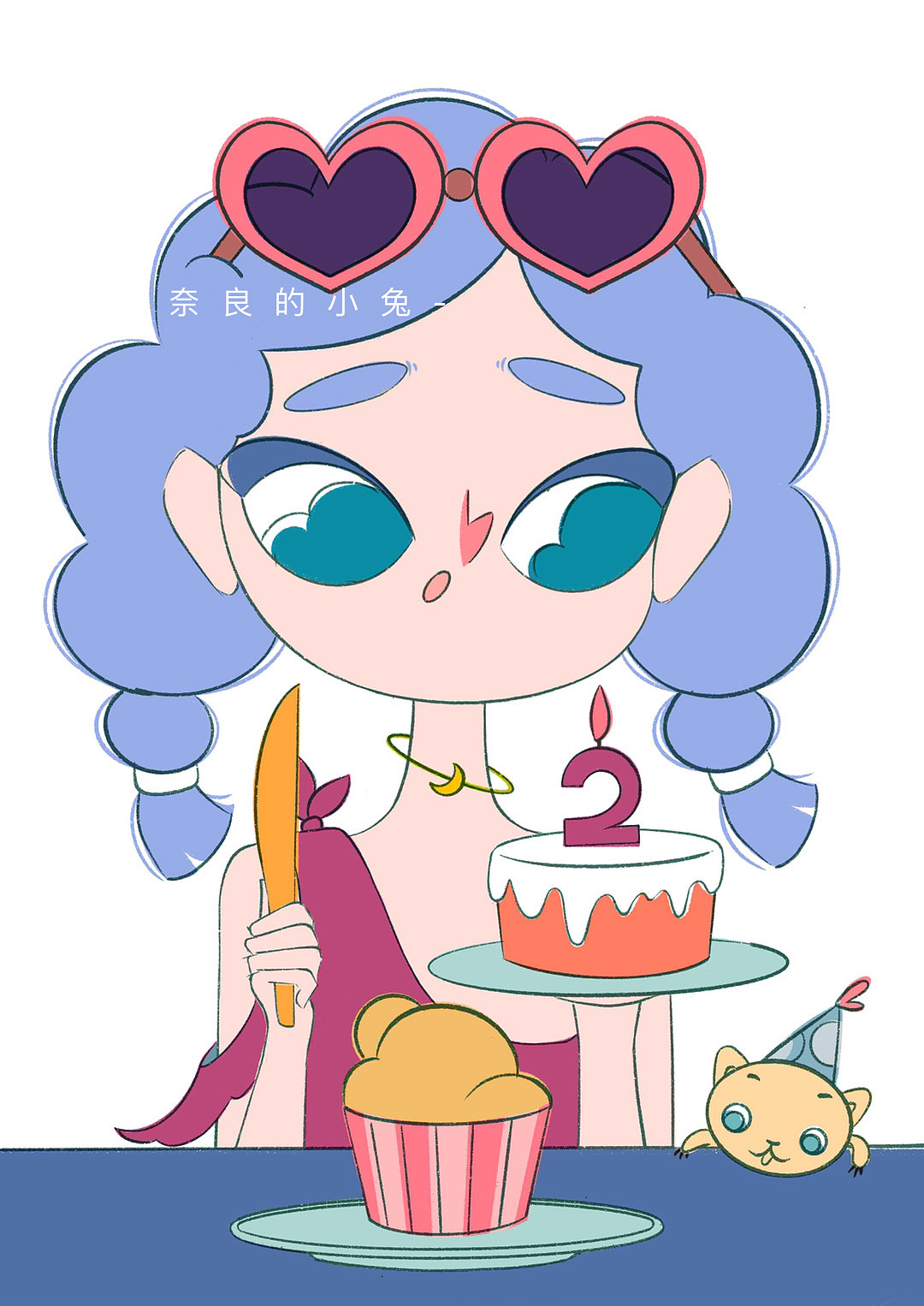 『小兔插画』原创，🐶的🎂（图ZMjE5OTI2MzY0） - 儿童插画 - 站酷设计师奈良的小兔原创素材 - 站酷ZCOOL