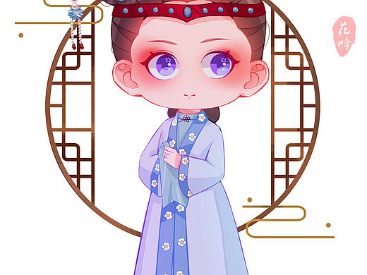 金陵十二釵之李紈（個(gè)人主頁(yè)-ZNTcxNzc1NTY=） - 商業(yè)插畫(huà) - 站酷設(shè)計(jì)師插畫(huà)師花吟原創(chuàng)素材 - 站酷ZCOOL