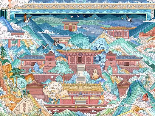 《北岳恒山圣境》—商业插画设计