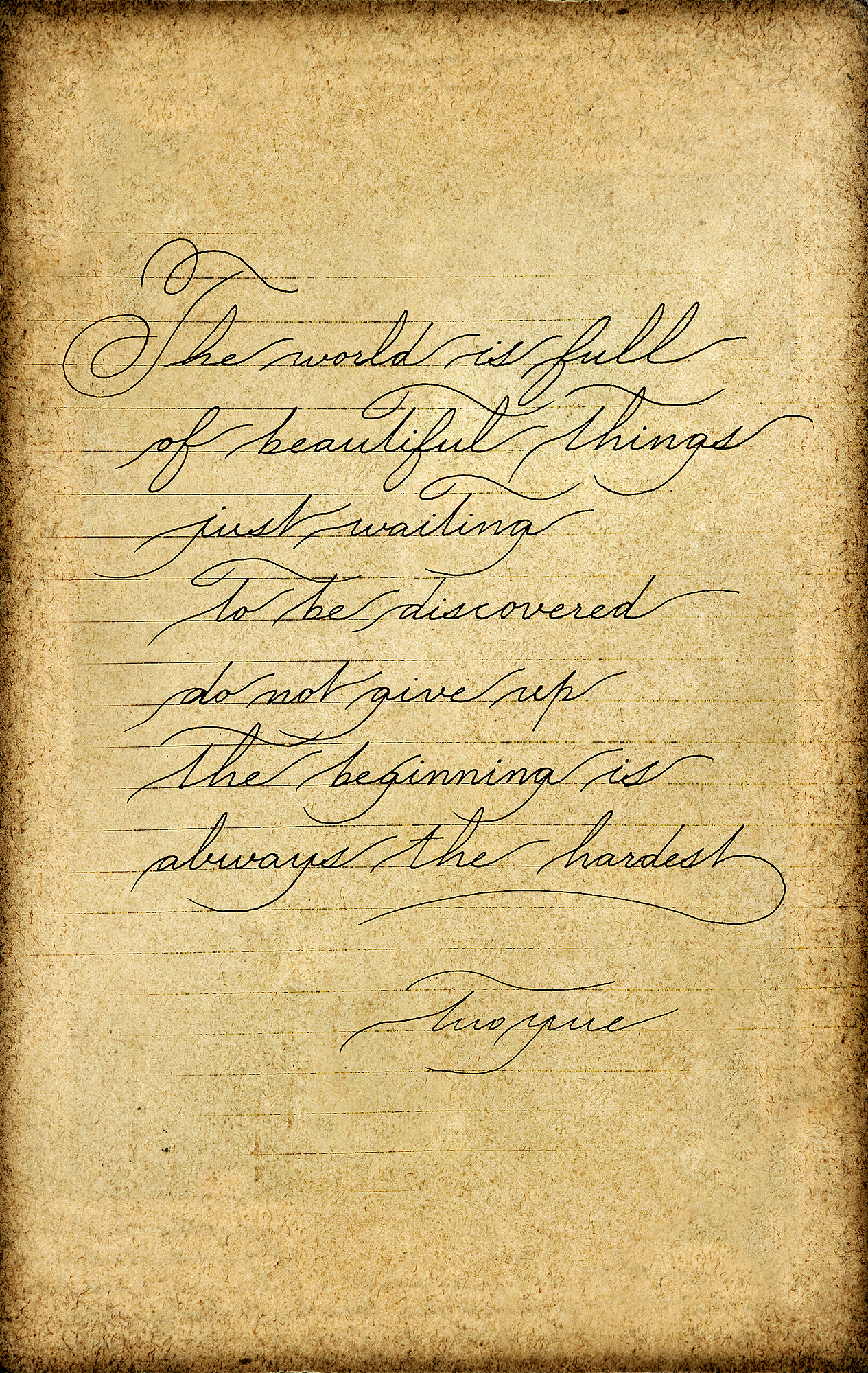 英文手写|纯艺术|书法|ftxart幻艺_原创作品-站酷zcool