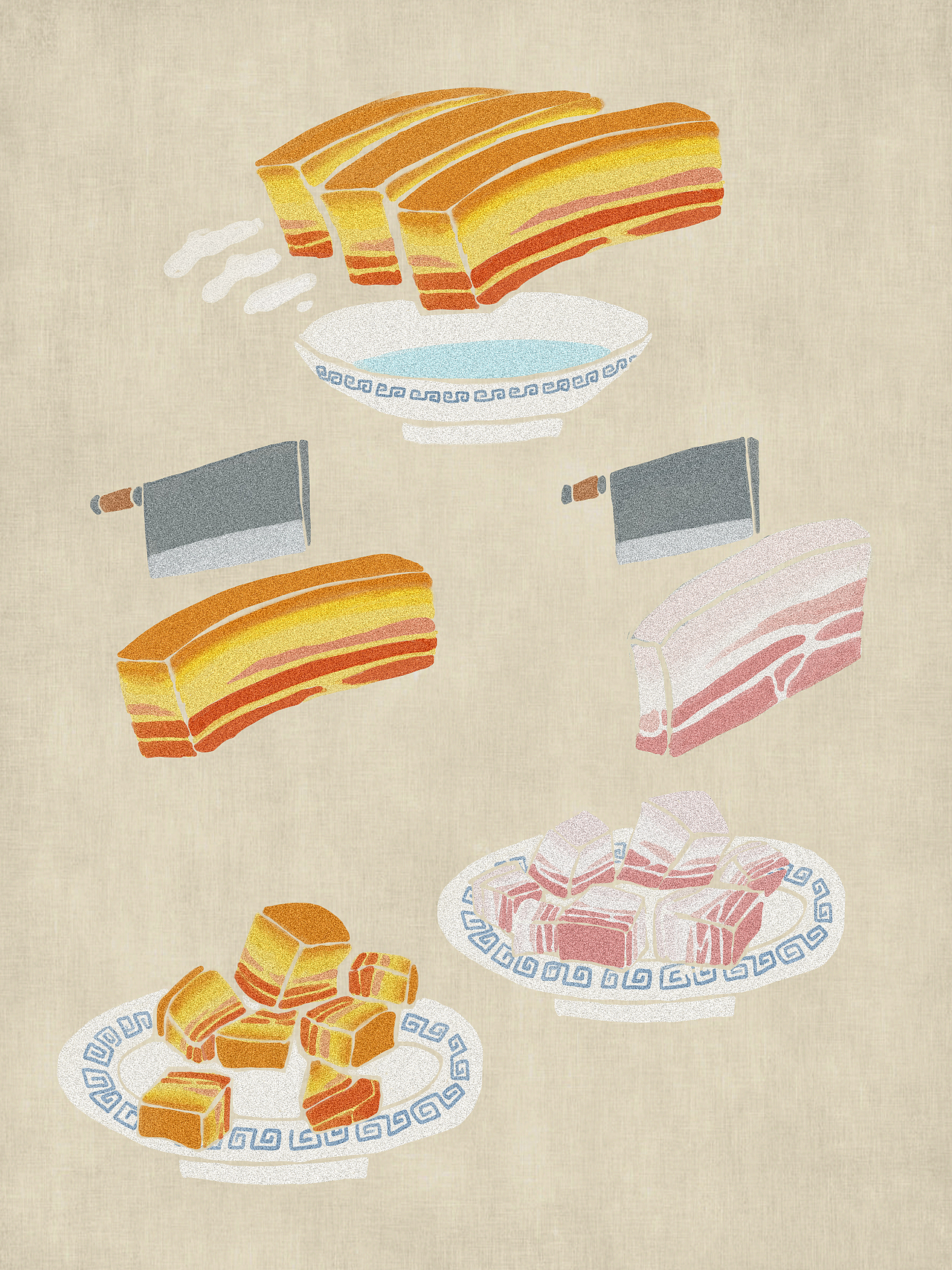 《黄小厨》系列手绘文艺风美食制作插画（图ZMTcwOTc0MjQ0） - 商业插画 - 站酷设计师插画师周天天原创素材 - 站酷ZCOOL