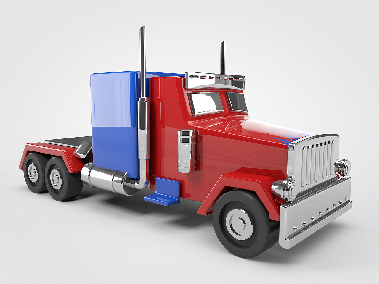 卡车模型小狼c4d