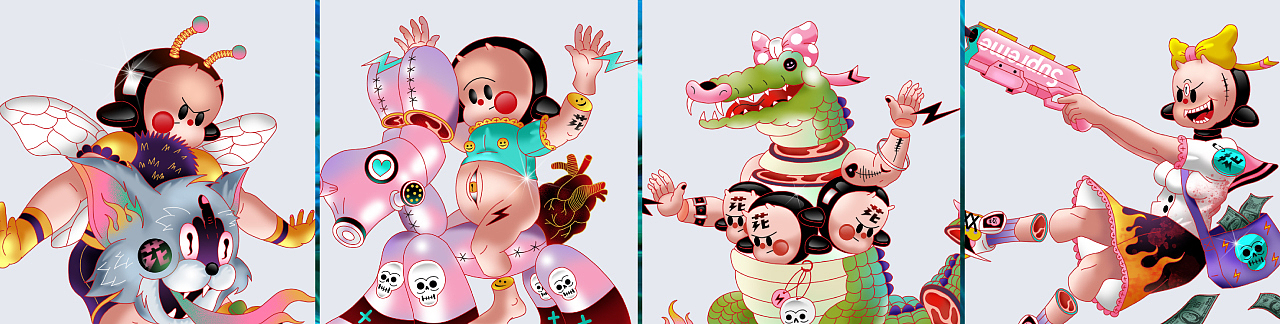 《花宙• Flower》原创插画 / 黏力仁（图ZMjQ0NjA4MjIw） - 商业插画 - 站酷设计师黏力仁原创素材 - 站酷ZCOOL
