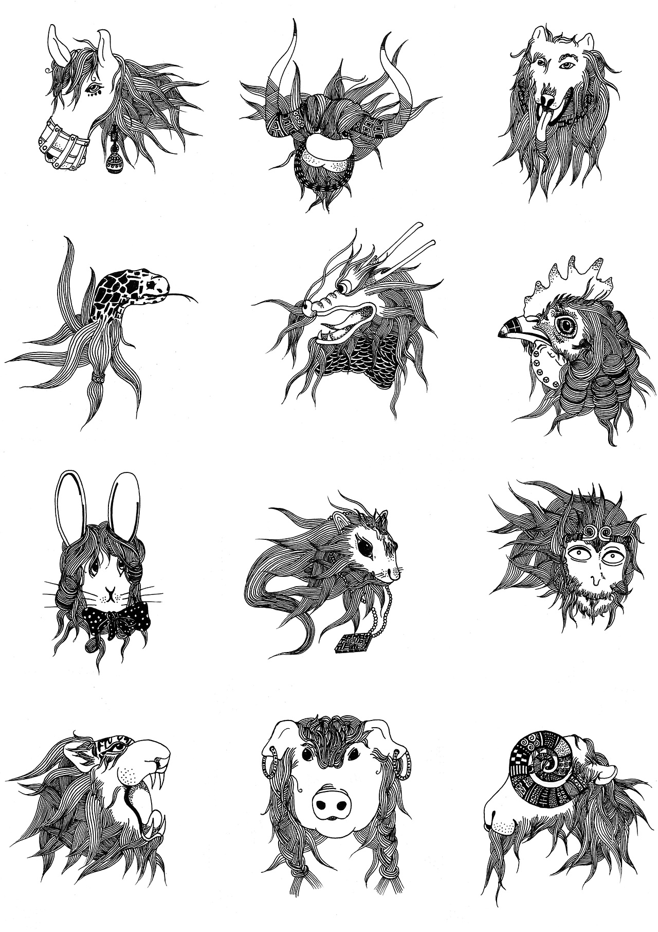 12生肖设计|插画|商业插画|黄仕法 - 原创作品 - 站酷 (zcool)