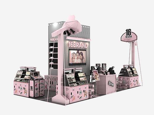 韩国16brand品牌终端形象--成都天府百货岛柜