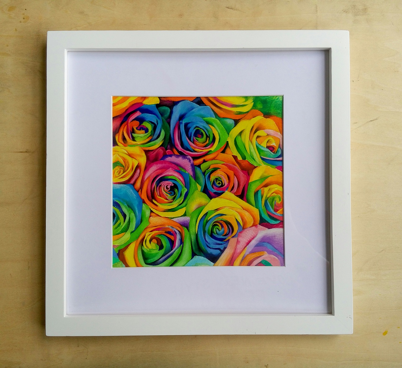 彩铅七彩玫瑰|纯艺术|绘画|龙城lc_原创作品-站酷zcool