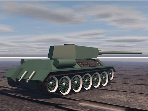 C4D初級(jí)作品：T34坦克（個(gè)人主頁(yè)-ZNTEyNDgxODA=） - 其他三維 - 站酷設(shè)計(jì)師ATLKS原創(chuàng)素材 - 站酷ZCOOL