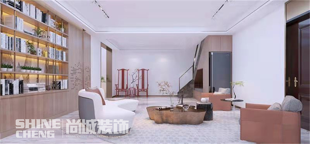 泰安·都市森林260㎡新中式风格装修设计效果图案例