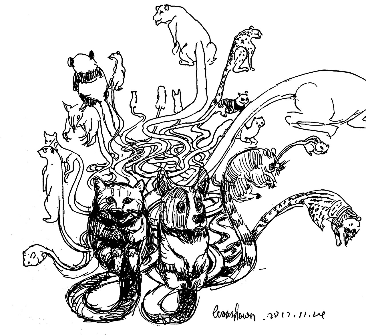 crowd——超现实钢笔画（图ZMTAzMDc3OTg4） - 绘画 - 站酷设计师leaushown原创素材 - 站酷ZCOOL