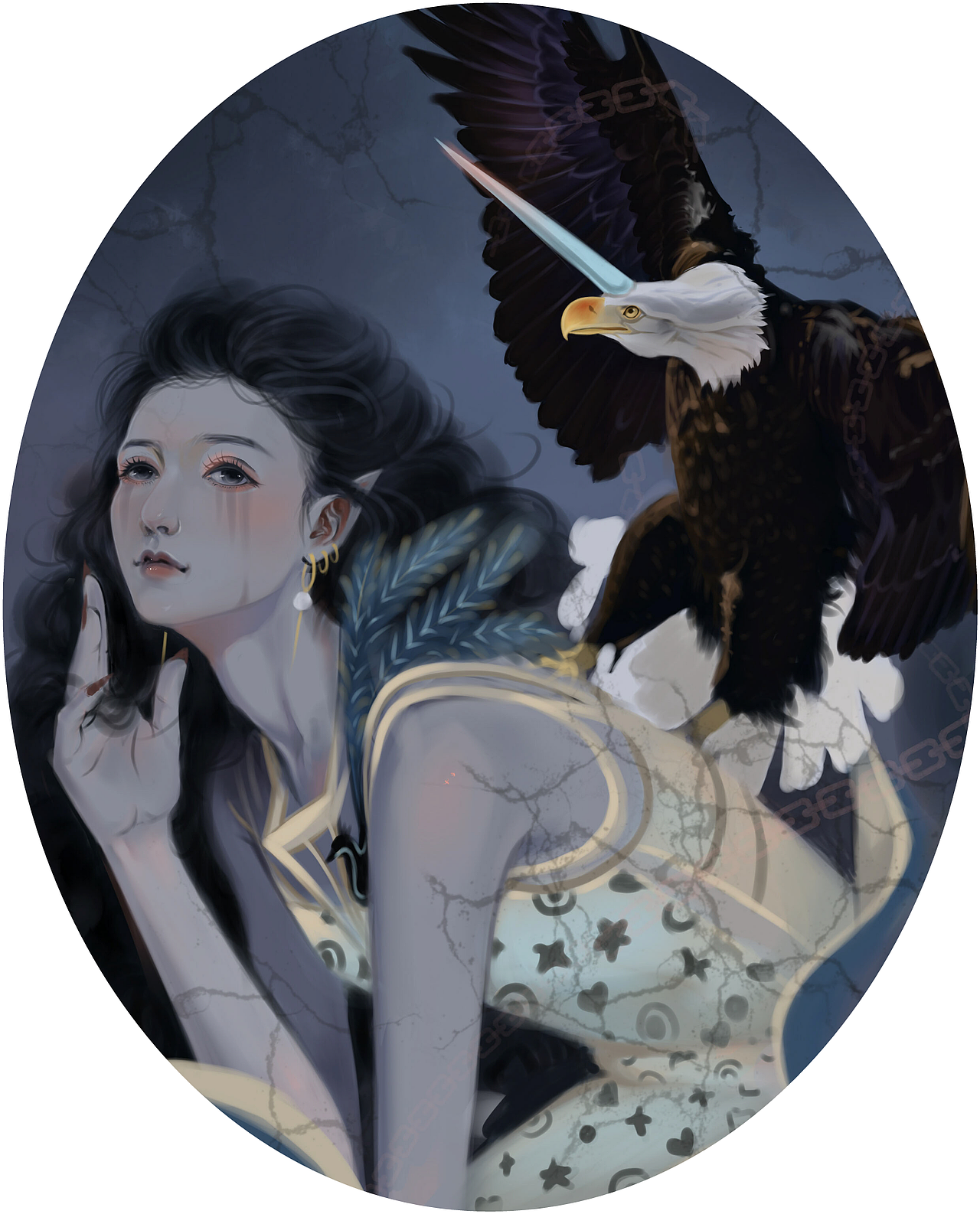 蛊鹰与女人（图ZMTYzMzQ1MTIw） - 商业插画 - 站酷设计师shenyuli啊原创素材 - 站酷ZCOOL