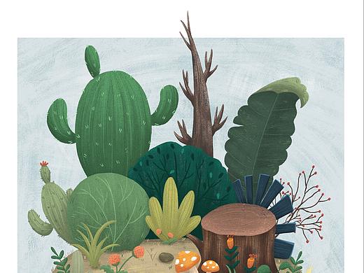 植物小场景（个人主页-ZNDMzNjY5OTY=） - 儿童插画 - 站酷设计师柠檬酸胡原创素材 - 站酷ZCOOL