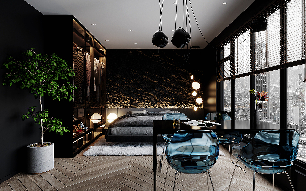 暗黑风公寓（图ZMjg4ODIwMTgw） - 家装设计 - 站酷设计师清晨QC原创素材 - 站酷ZCOOL