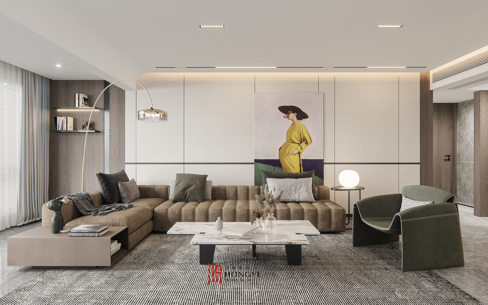 客厅（电视沙发背景墙、天花）