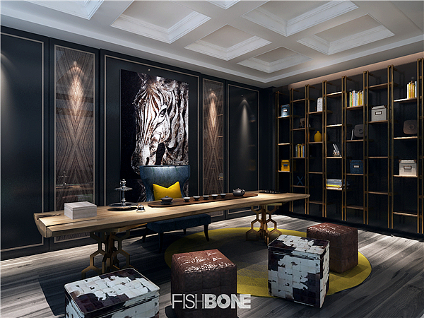 鱼骨设计-后现代风格别墅