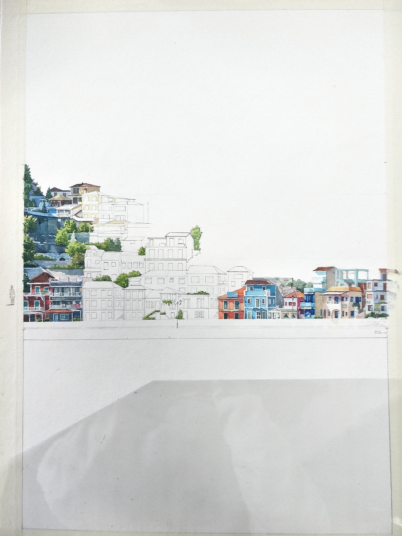 水彩风景过程图（图ZMTA0OTA4NDAw） - 绘画 - 站酷设计师北川大叔原创素材 - 站酷ZCOOL