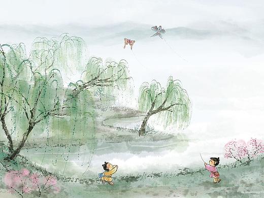 水墨画《小古文-我的第一套部编版文言文背诵书》