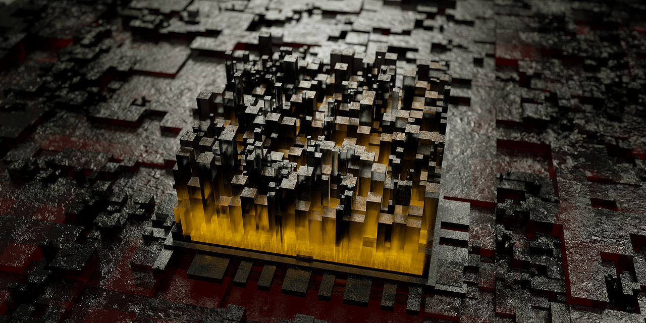 科技场景 科技芯片建模渲染（图ZMjA2MDA2Mzg0） - 其他三维 - 站酷设计师Z90364884原创素材 - 站酷ZCOOL