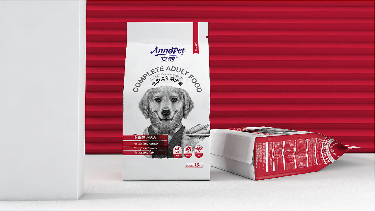 晨狮原创设计丨安贝(安诺品牌)猫粮狗粮系列包装设计