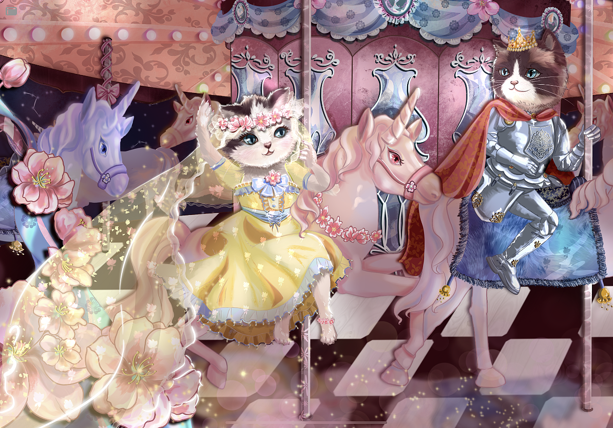 猫咪游乐园约稿（图ZMzE2OTUxNTgw） - 商业插画 - 站酷设计师蒯蓁蓁Kuaizhen原创素材 - 站酷ZCOOL