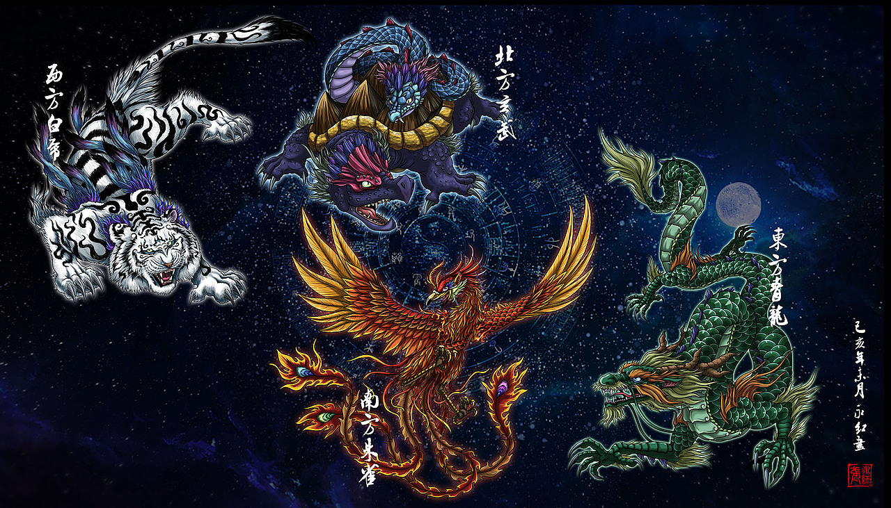 西游记人物谱--四灵兽_超级无敌红蛋蛋-站酷zcool