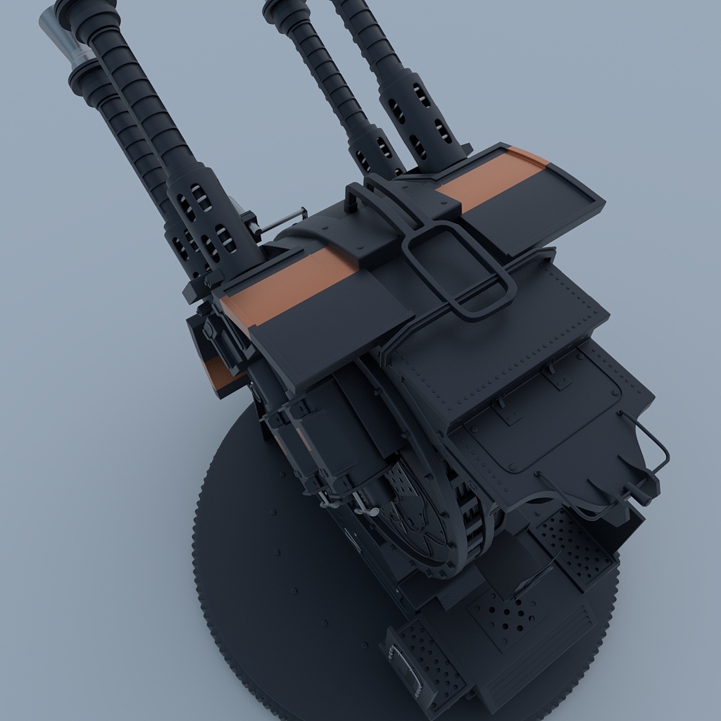 高射炮Maya硬表面,二战