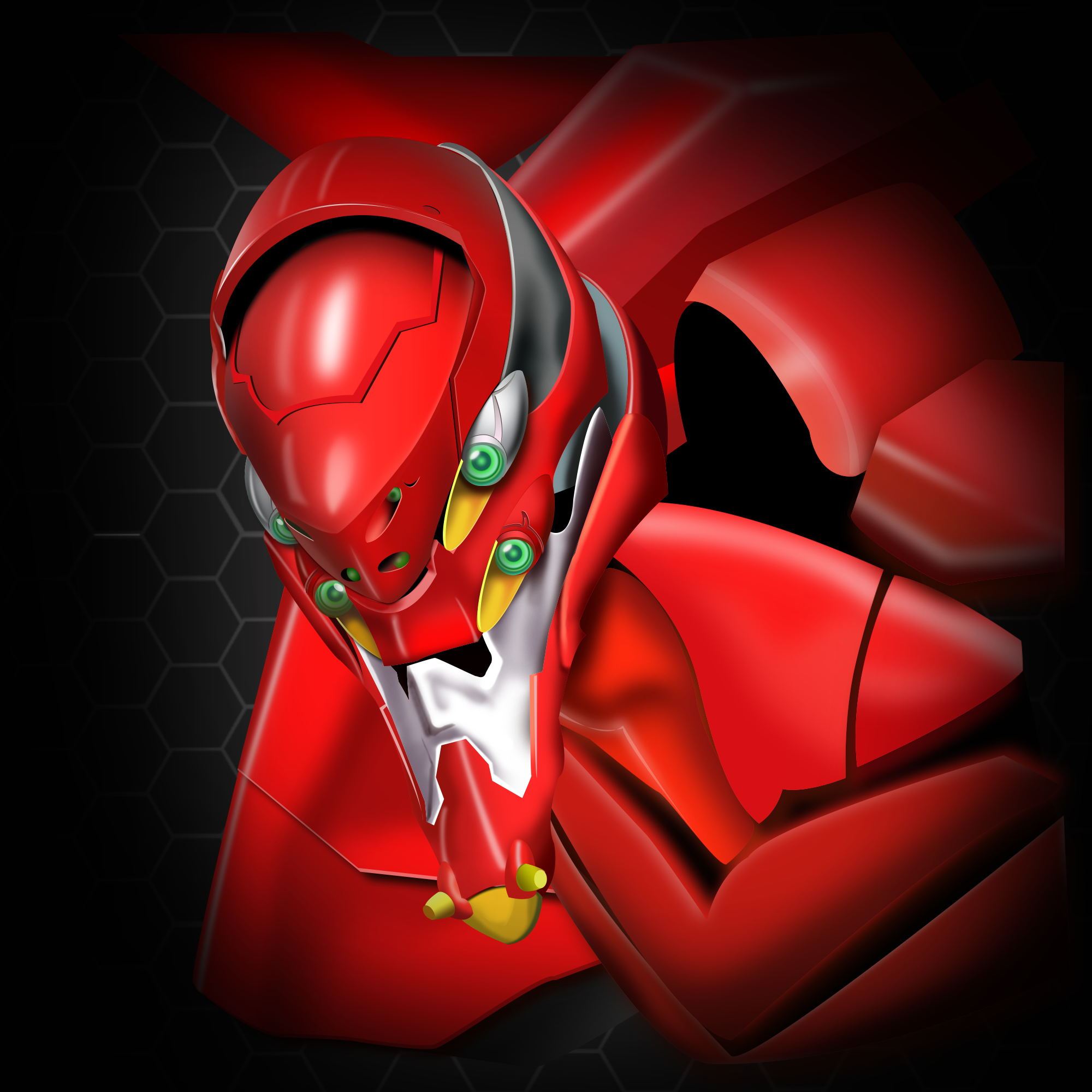 eva 新世纪福音战士 二号机体 鼠绘