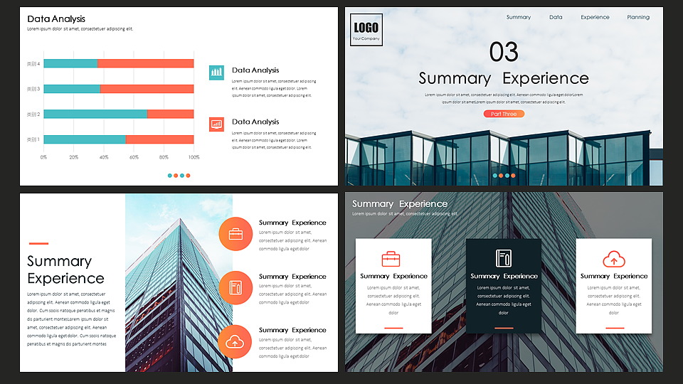 【耀你好看】年中总结欧美时尚简约商务PPT