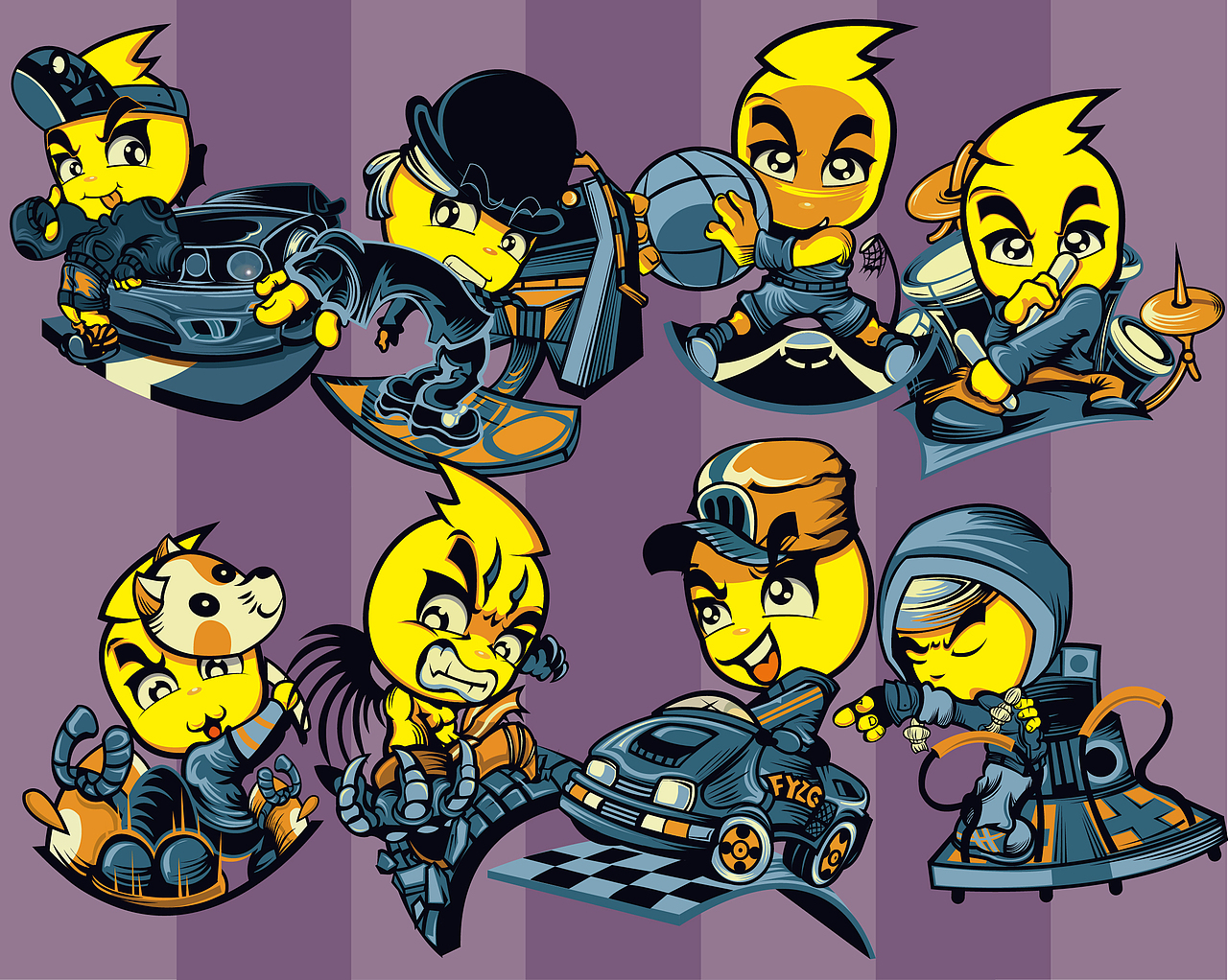 卡通人物的設(shè)計(jì)（圖ZMjQ3MjczNzY=） - 單幅漫畫 - 站酷設(shè)計(jì)師不走不走原創(chuàng)素材 - 站酷ZCOOL