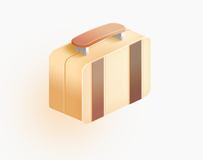 轻拟物图标-皮包