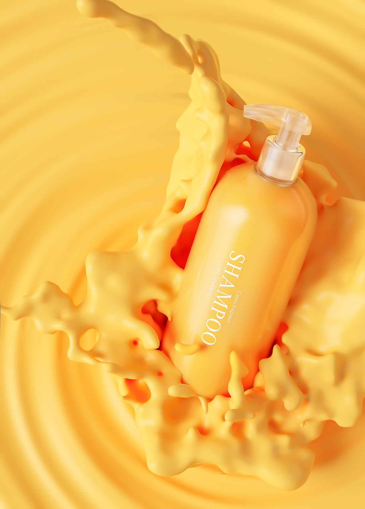 护肤品C4D建模渲染1