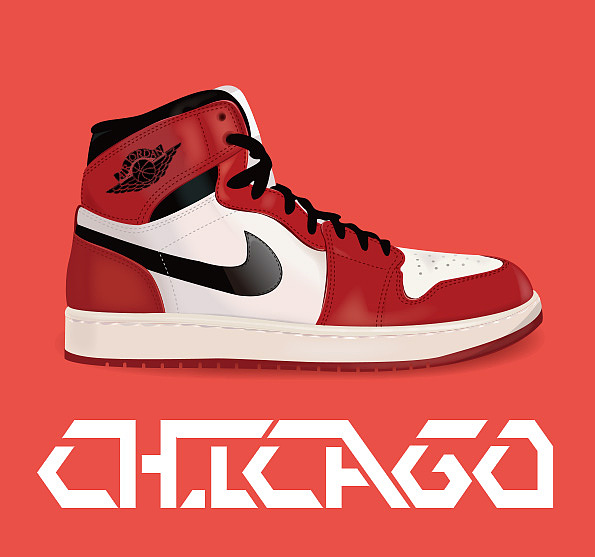 aj1代芝加哥潮流插画