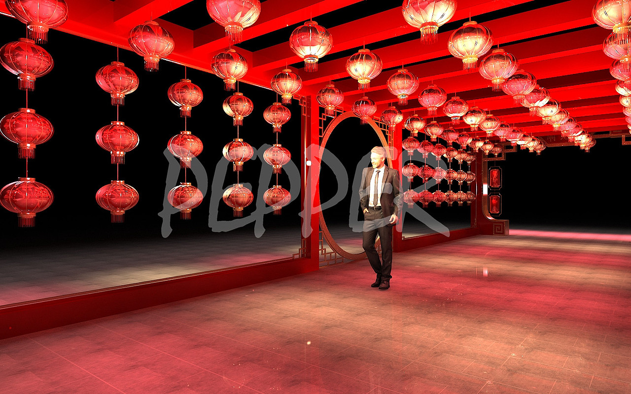 元宵灯会廊道效果图设计