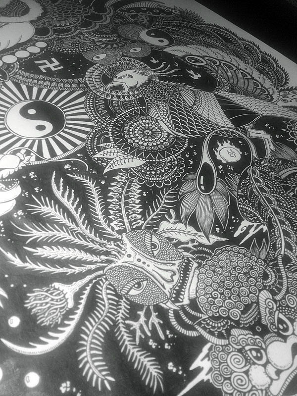 2开大画《最炫中国风》附绘制过程（图ZMTc0MjI3NjA=） - 新锐潮流插画 - 站酷设计师墩小贤原创素材 - 站酷ZCOOL